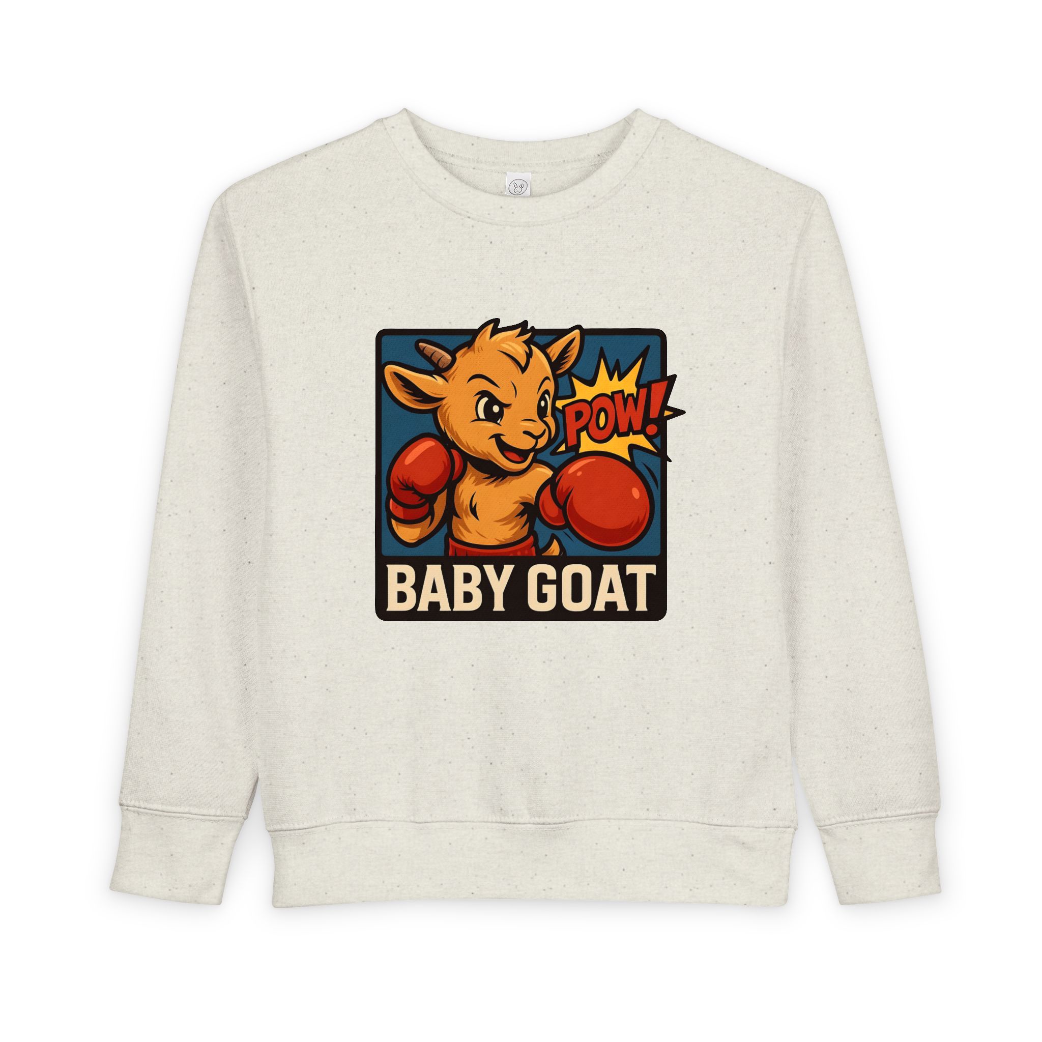Baby G.O.A.T – Benny the Boxer Baby Goat Boxing Toddler Sweatshirt — Cute 'Baby Goat' Graphic Pullover