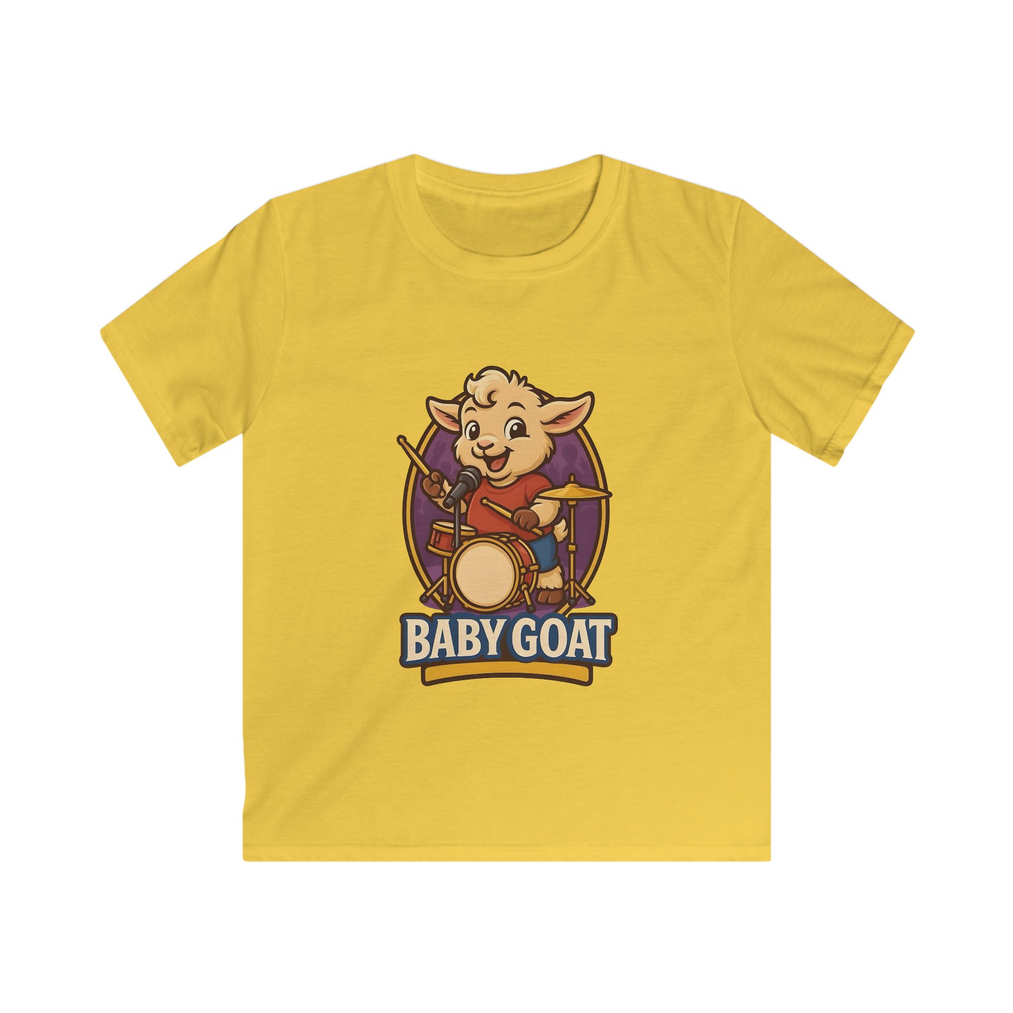 Kids Baby Goat Drummer Tee — Cute Animal Music Shirt for Toddlers - Image 3
