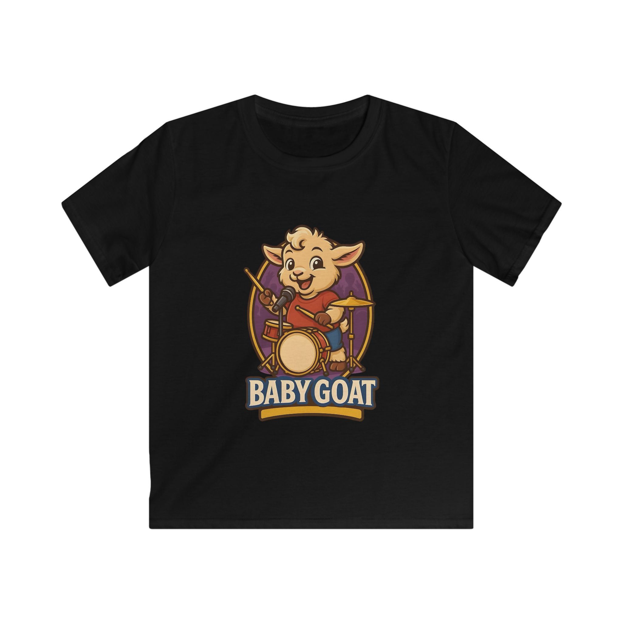 Kids Baby Goat Drummer Tee — Cute Animal Music Shirt for Toddlers