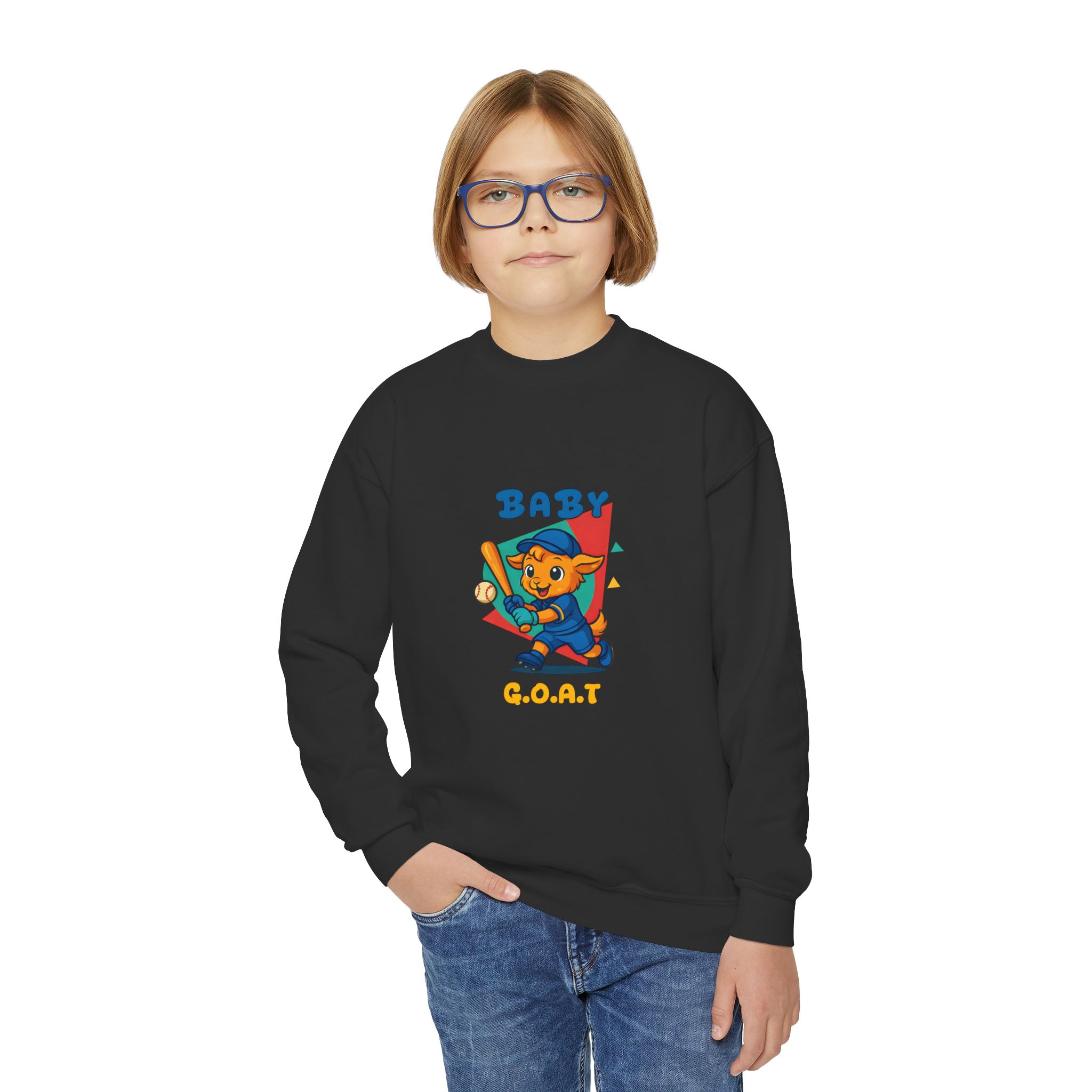 Barry the Slugger Youth Crewneck Sweatshirt - Image 7