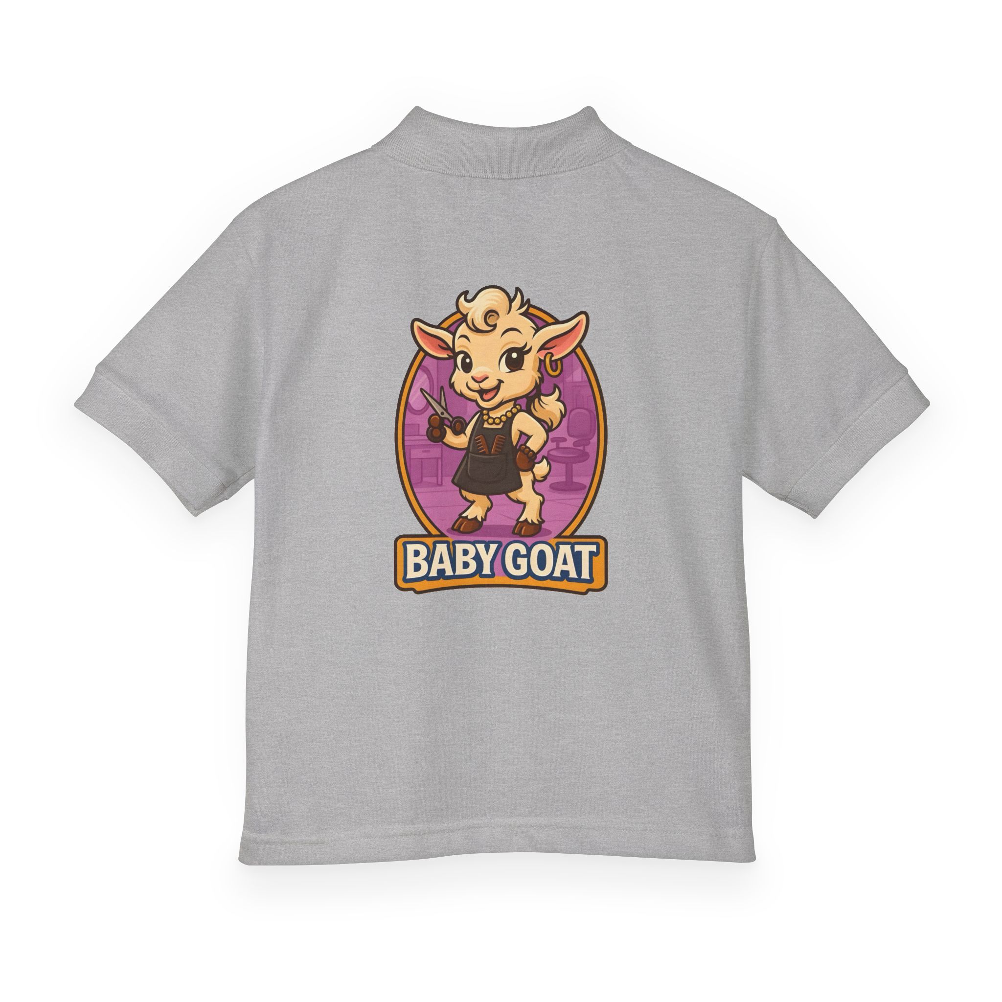 Joy the Stylist Youth Polo — Cute "Baby Goat" Embroidered Kids' School Polo - Image 6