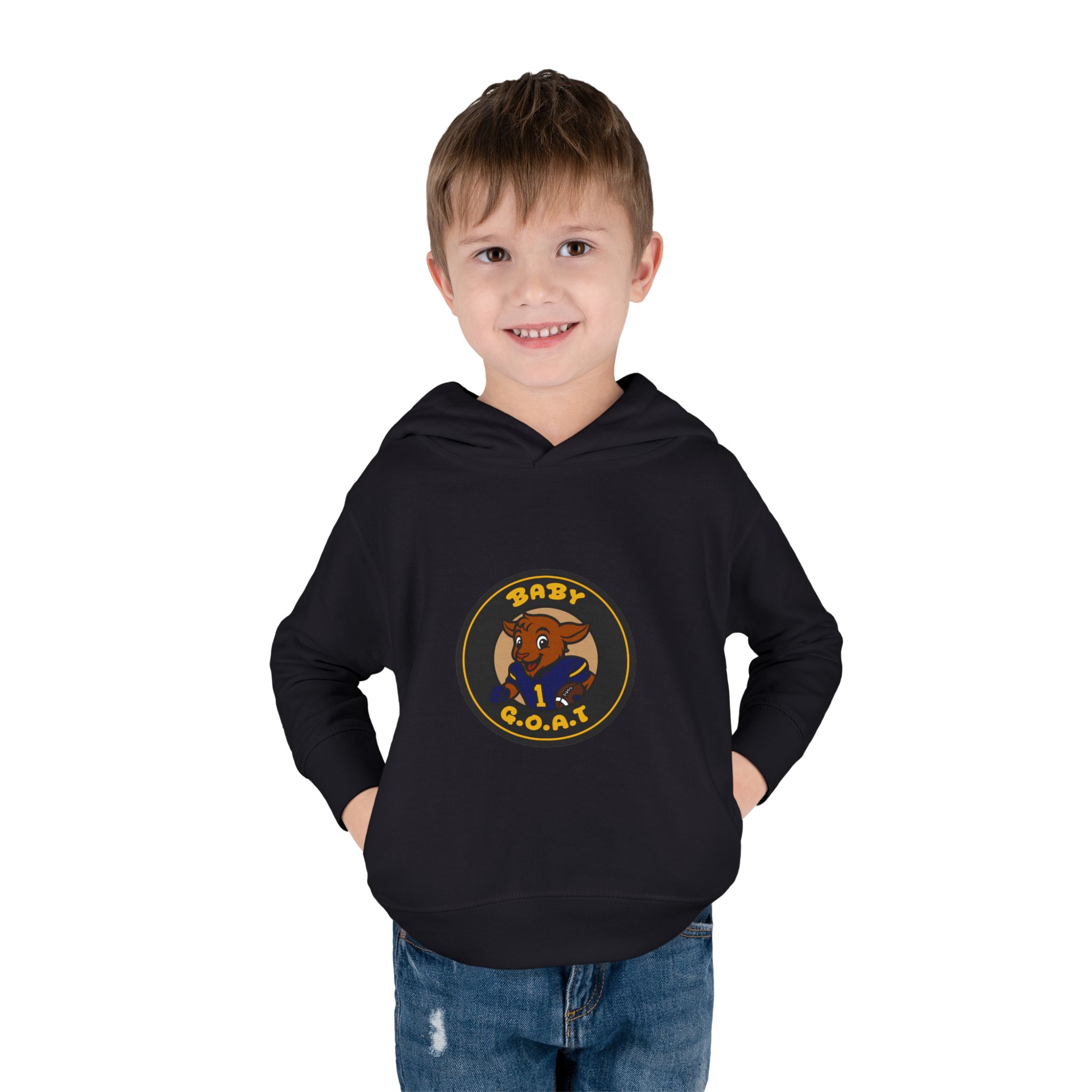 Davon The Touchdown Star Yellow BackgroundToddler Pullover Fleece Hoodie - Image 15