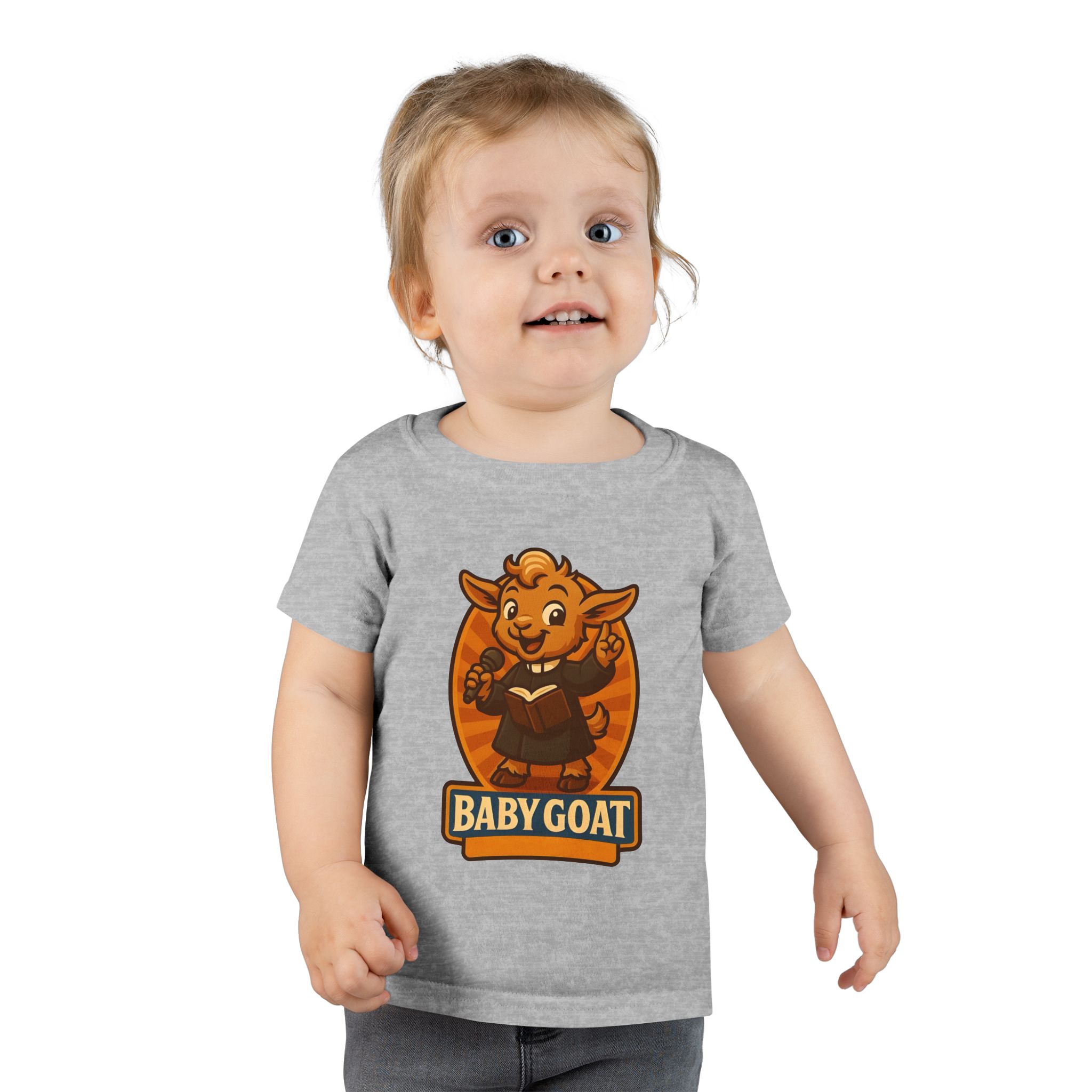 Baby Goat Toddler T-Shirt — Cute Singing Goat Kids Tee - Image 3