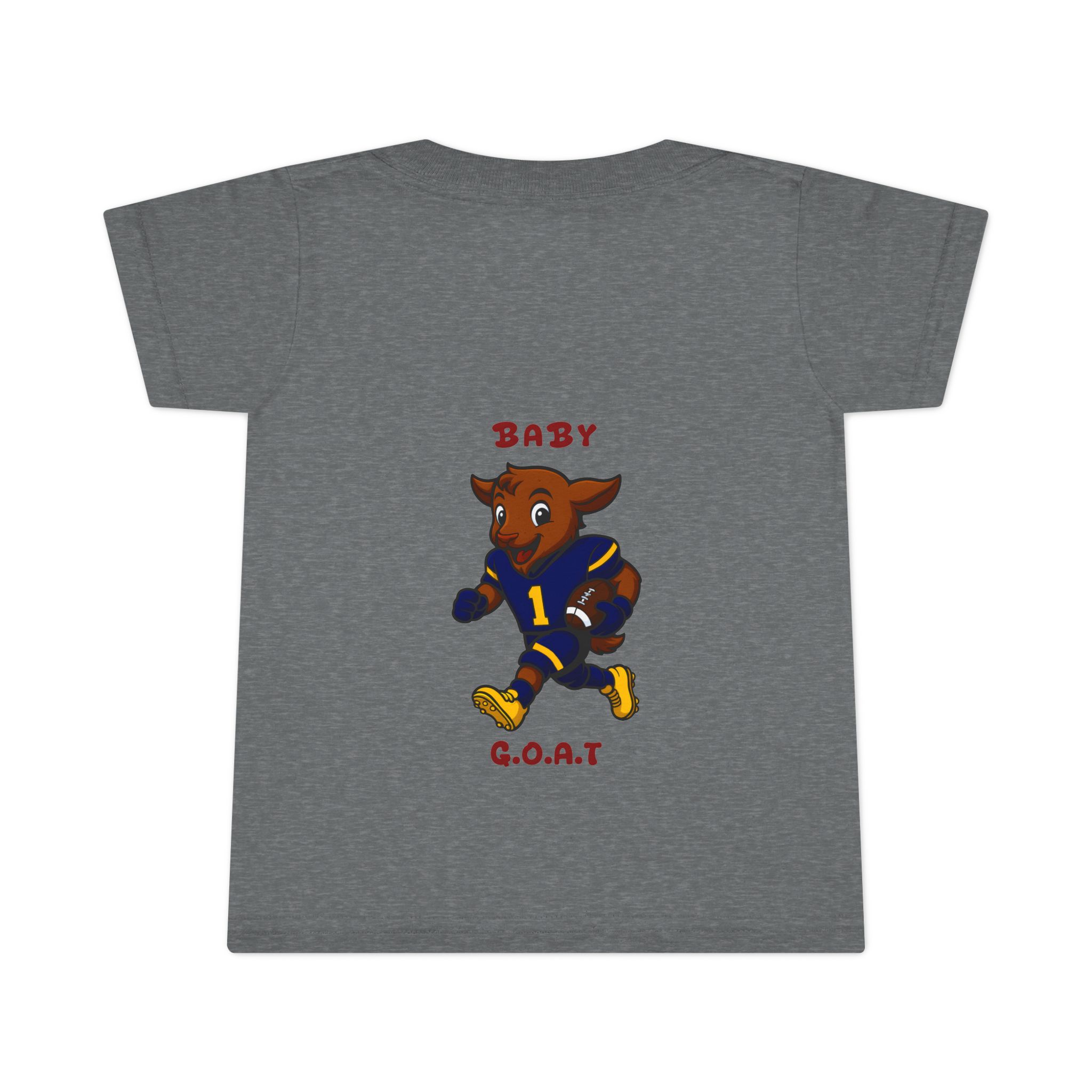 Davon The Touchdown Star In Action Baby G.O.A.T. Toddler T-Shirt — Cute Goat Football Player Kids Tee - Image 5
