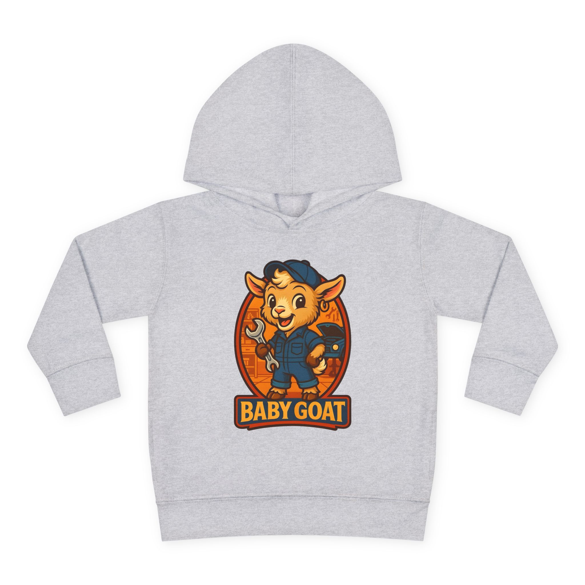 Ollie the Auto Helper Baby Goat Toddler Hoodie — Cute Cartoon Goat Pullover for Kids - Image 5