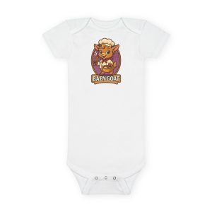 Baby Bodysuit "Baby Goat" Cute Cartoon Organic Onesie – Animal Lover Newborn Gift