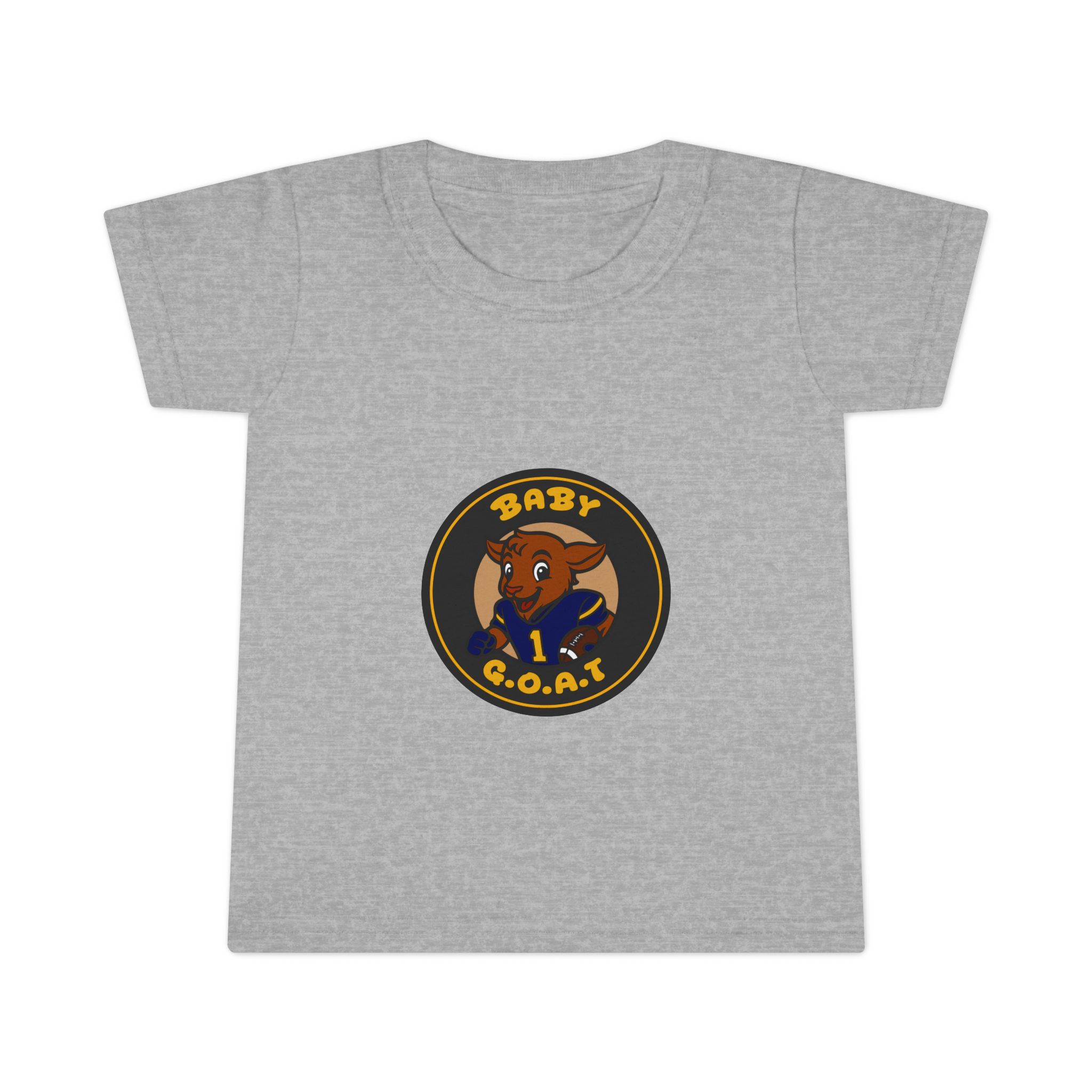 Davon The Touchdown Star Yello Background Baby G.O.A.T. Toddler T-Shirt — Cute Goat Graphic Tee for 1st Birthday