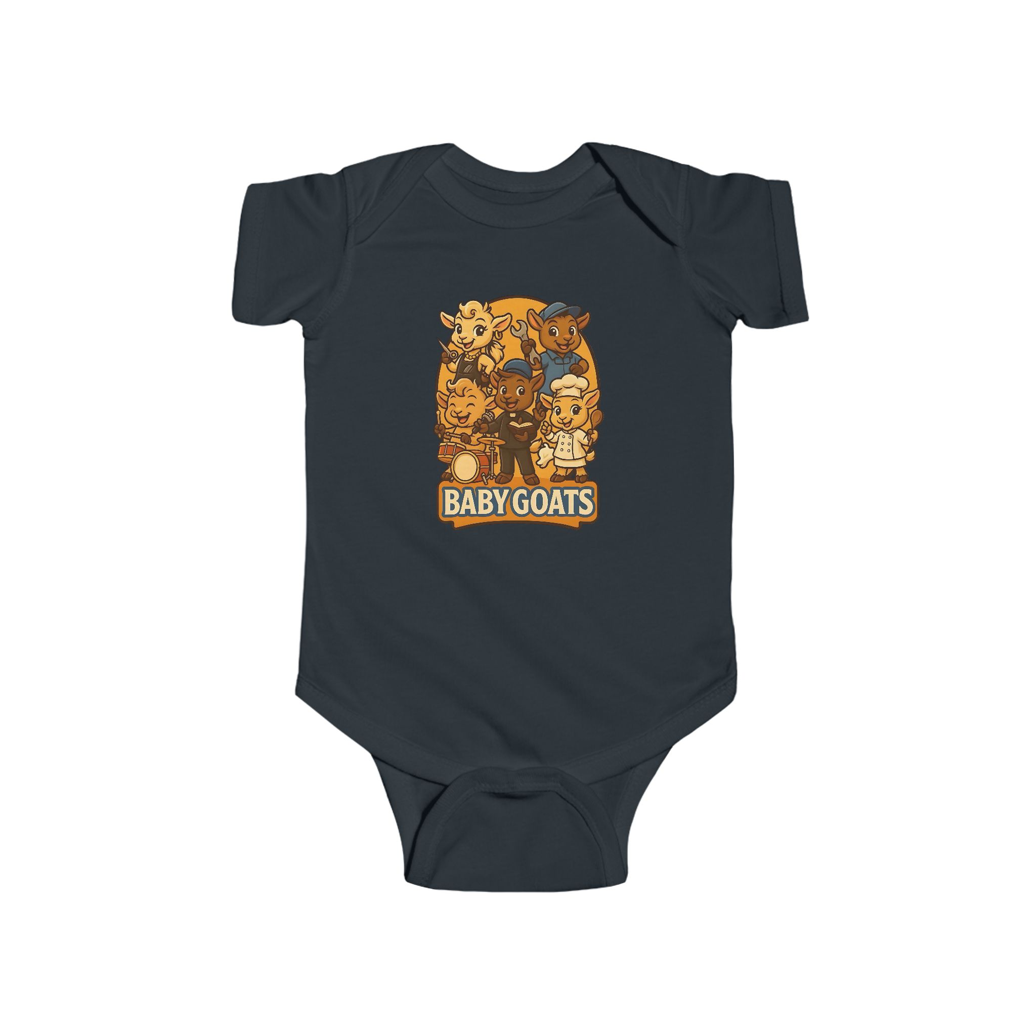 Baby Goats Infant Bodysuit — Cute Cartoon Kids Onesie - Image 10