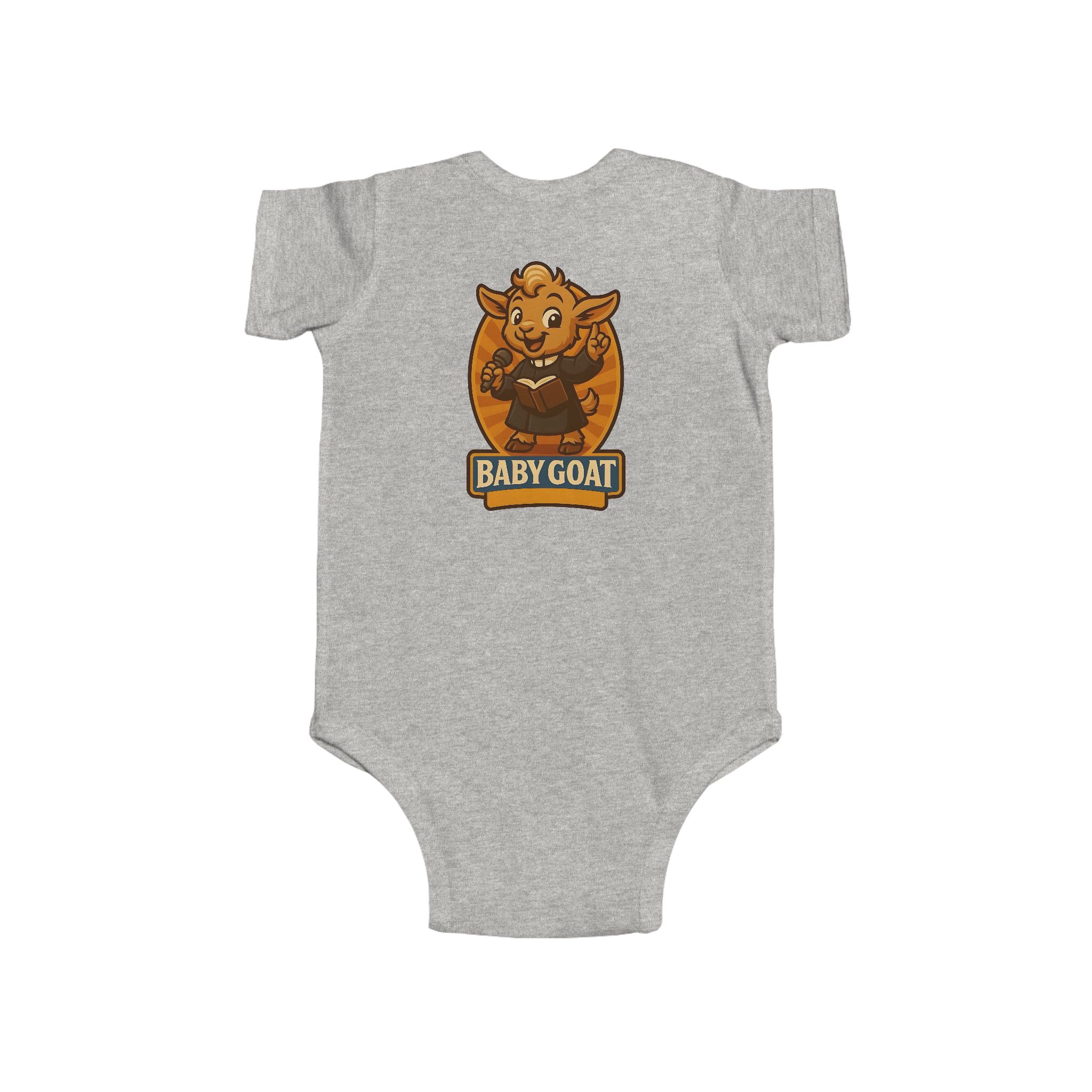 Baby Goat Infant Bodysuit – Cute Farm Animal Baby Onesie - Image 5