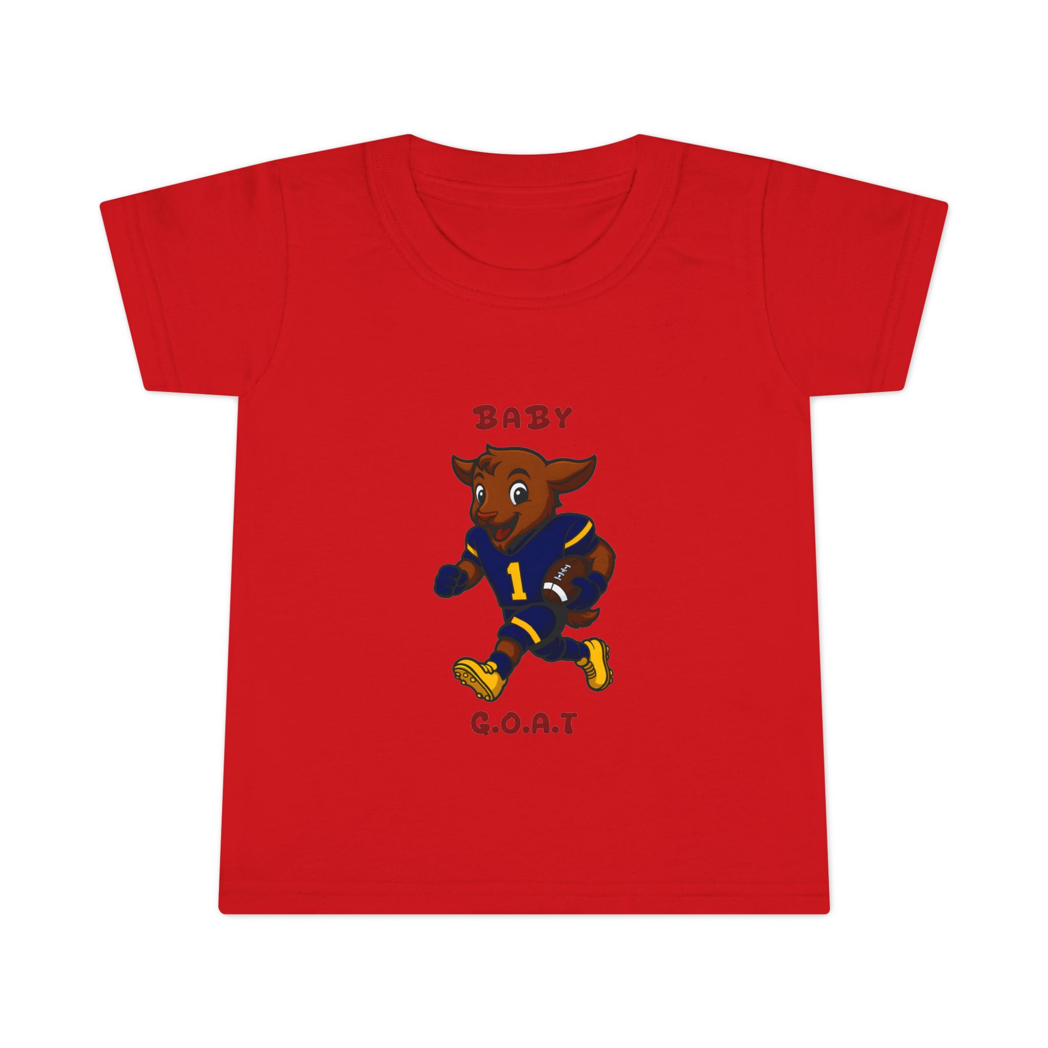 Davon The Touchdown Star In Action Baby G.O.A.T. Toddler T-Shirt — Cute Goat Football Player Kids Tee - Image 10