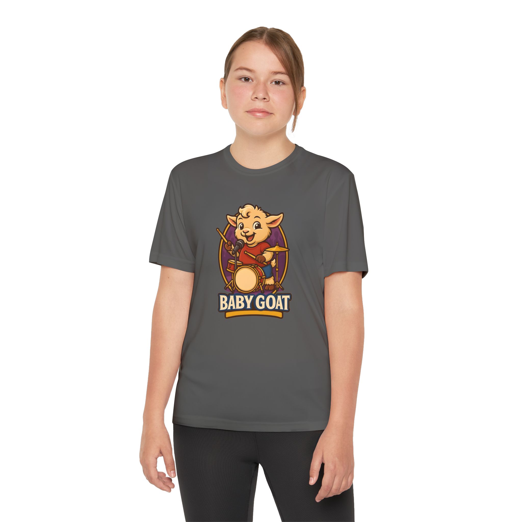 Baby Goat Drumline Youth Tee — Cute Kid’s Musician T‑Shirt - Image 3