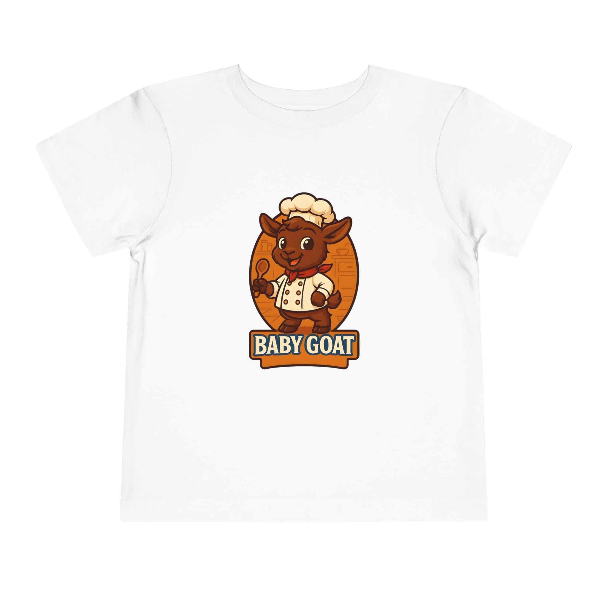 Charlie the Chef Toddler Tee - Cute Baby Goat Chef Graphic Shirt