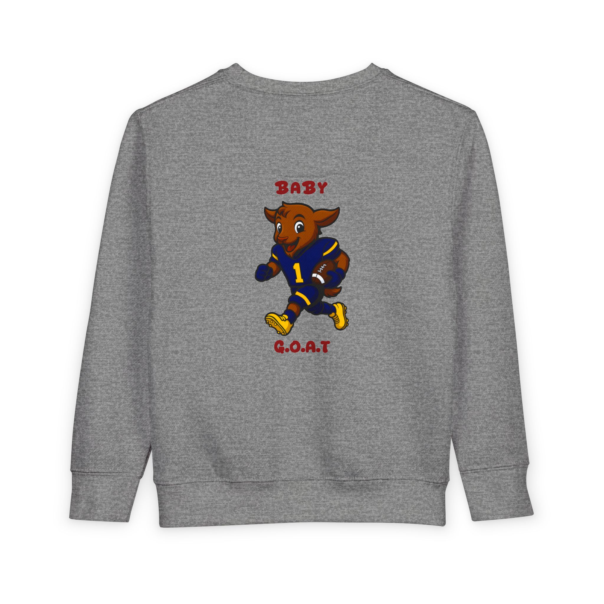 Davon The Touchdown Star In Action Toddler Goat Football Sweatshirt – "Baby G.O.A.T." Cute Kids Crewneck - Image 10