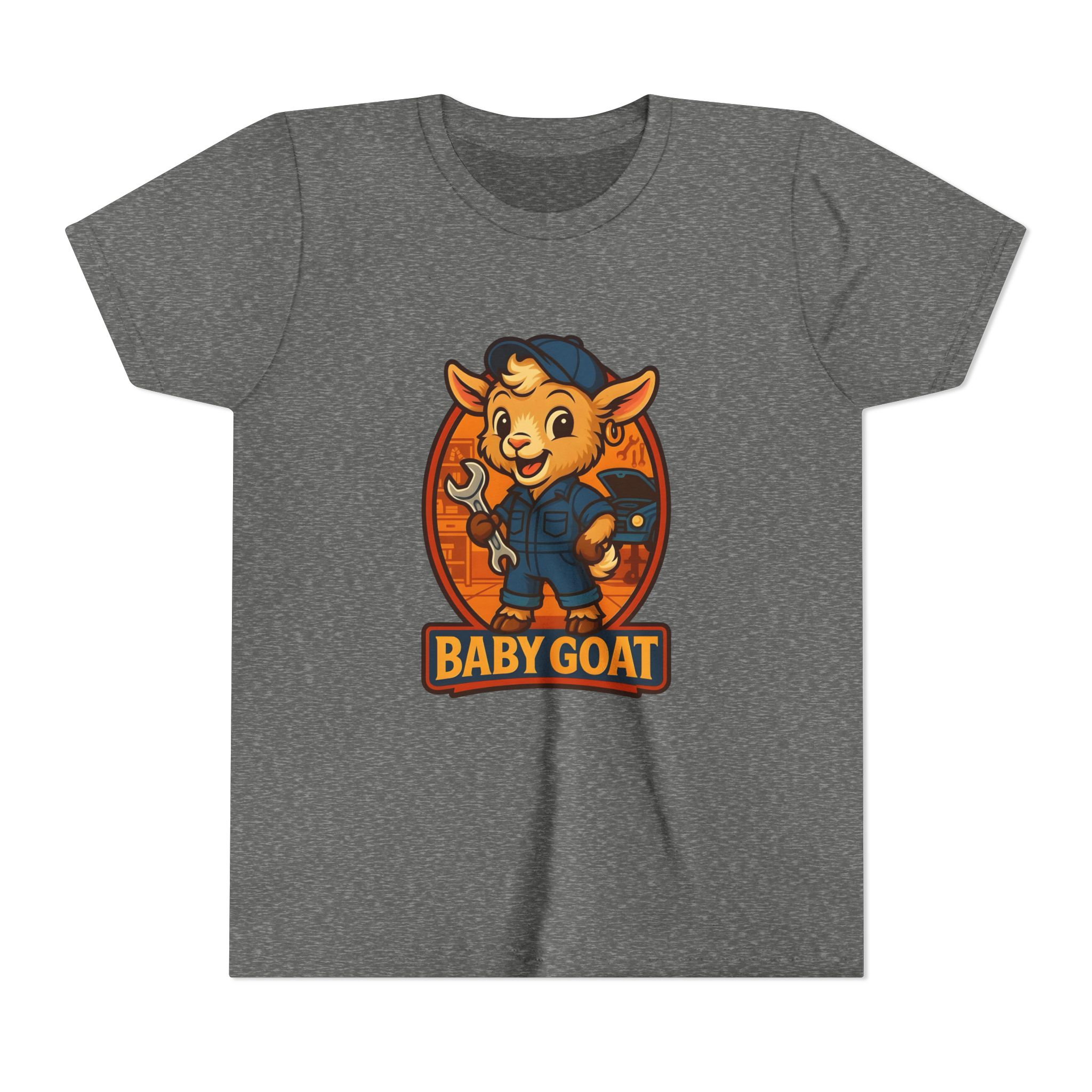 Ollie the Auto Helper Baby Goat Kids T‑Shirt – Cute Mechanic Kid Cartoon Tee - Image 9