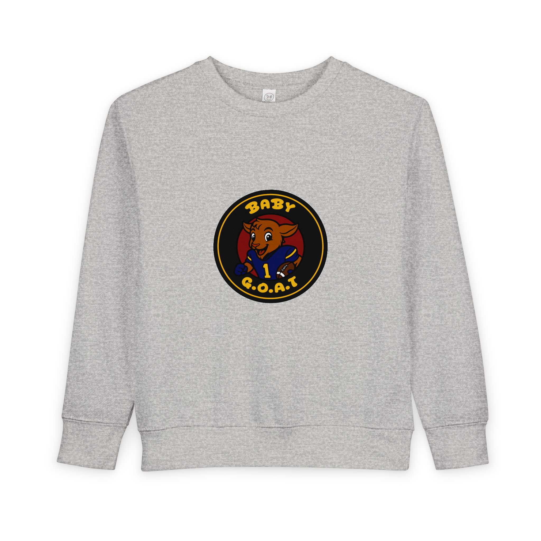 Davon The Touchdown Star Toddler Sweatshirt — 'Baby G.O.A.T.' Cute Goat Patch Crewneck for Kids - Image 5