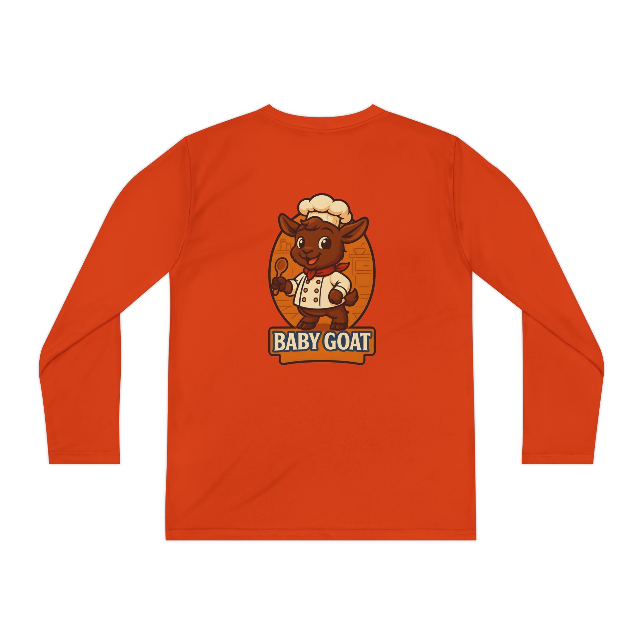 Youth Long Sleeve Tee — Cute 'Baby Goat' Cartoon Baseball Design - Image 6