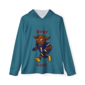 Devon The Touchdown Star In Action Baby G.O.A.T. Football Hoodie — Youthful Goat Mascot Sports Warmup Sweatshirt