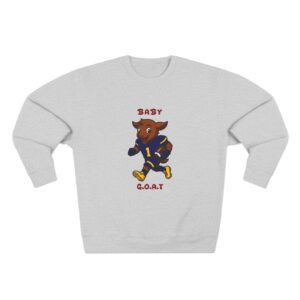 Devon The Touchdown Star In Action Baby G.O.A.T. Crewneck Sweatshirt — Cute Football Goat Graphic