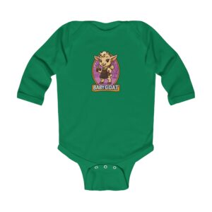 Joy The Stylist Baby Goat Infant Bodysuit — Cute Cartoon Kid Goat Long-Sleeve Onesie