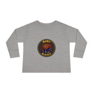 Devon The Touchdown Star Baby G.O.A.T. Toddler Long Sleeve Tee — Cute Cartoon Goat Graphic