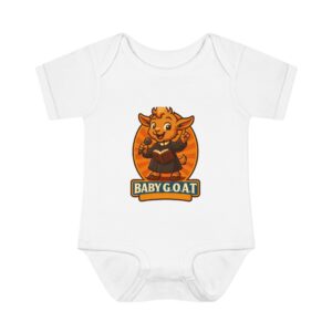Theo The Storyteller Baby G.O.A.T. Infant Bodysuit – Cute Goat Graphic Baby Onesie