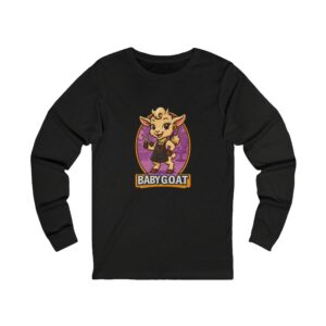 Joy The Stylist Baby Goat Graphic Long Sleeve Tee — Cute Babygoat Logo Shirt
