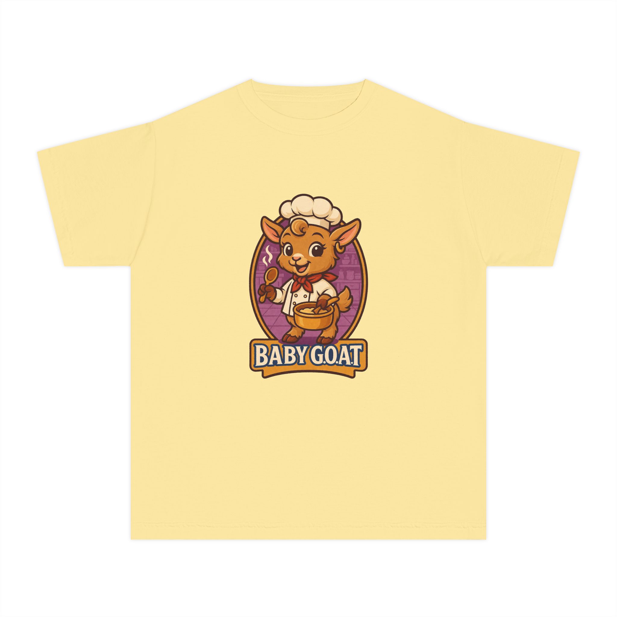 Mary The Cook Baby Goat Youth Tee — Cute Kid’s Goat Graphic Shirt
