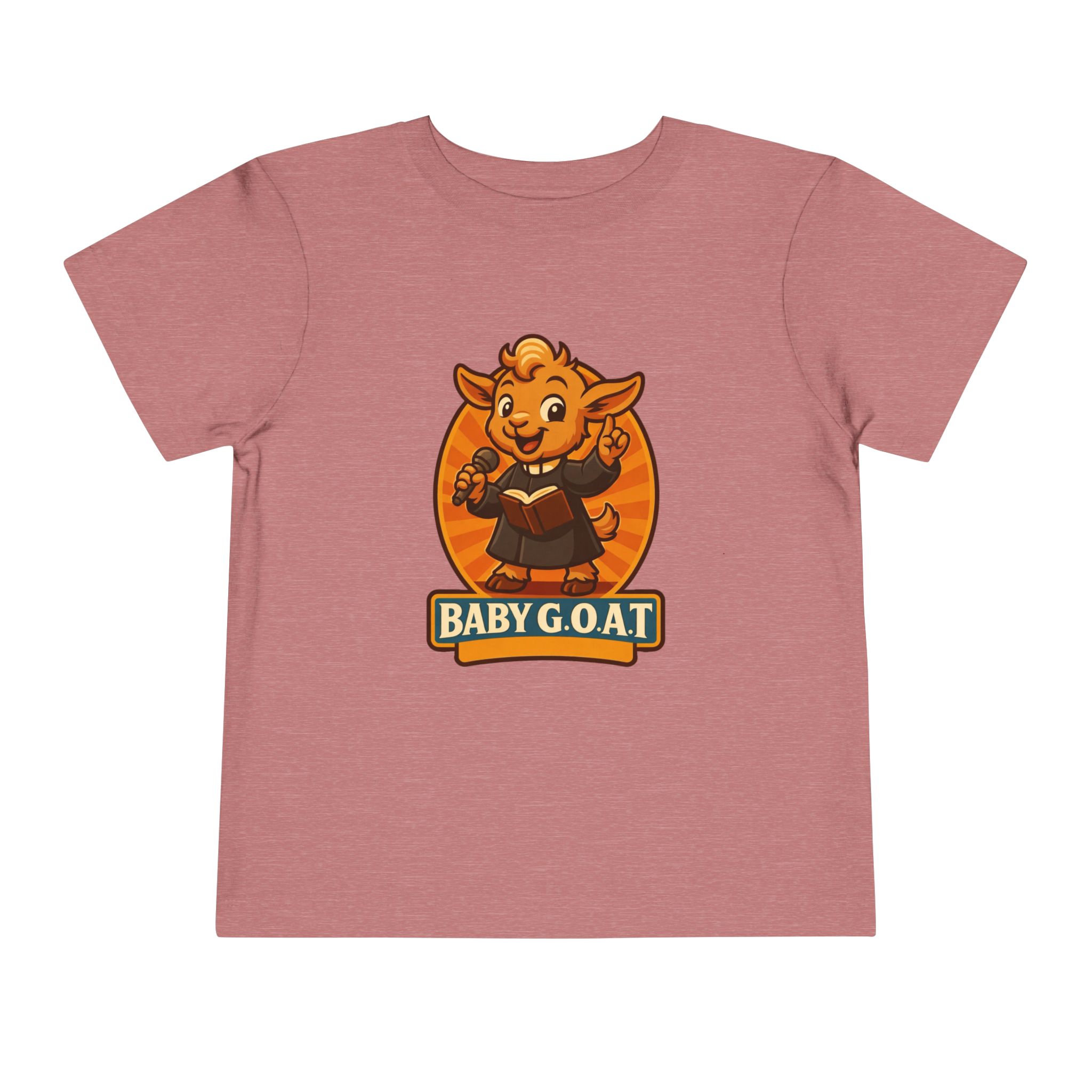 Theo The Storyteller Baby G.O.A.T Toddler Tee — Cute Cartoon Goat Graphic Shirt