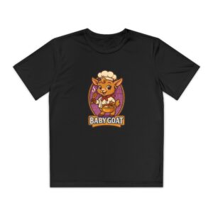 Mary The Cook Baby Goat Kids T-Shirt — Cute Chef Kid Goat Illustration
