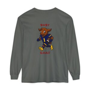 Devon The Touchdown Star In Action Baby G.O.A.T. Long Sleeve Tee — Cute Running Goat Sports Graphic
