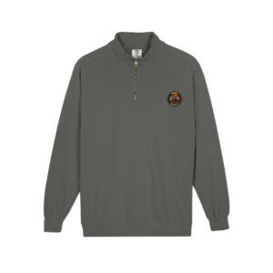 Devon The Touchdown Star Yello Background Quarter-Zip Sweatshirt — 'Baby G.O.A.T.' Retro Goat Patch Pullover