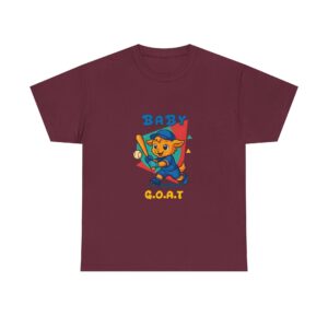 Barry The Slugger Baby G.O.A.T. Kids Tee — Cute Cartoon Goat Baseball Graphic Shirt