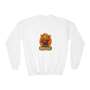 Theo The Storyteller  Kids 'Baby Goat' Cute Goat Crewneck Sweatshirt — Youth Animal Graphic Pullover