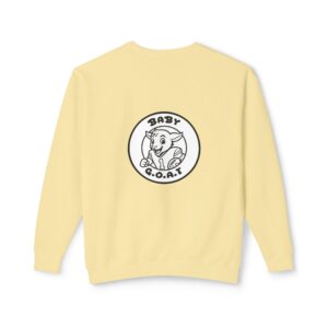 Devon The Touchdown Star Black & White Baby G.O.A.T. Crewneck Sweatshirt — Cute Retro Goat Graphic Pullover