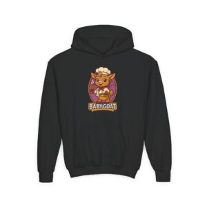 Mary The Cook  Baby Goat Kids Hoodie — Cute Cartoon Kid Goat Graphic Sweatshirt