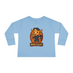 Max The Auto Helper Baby G.O.A.T. Toddler Long Sleeve Tee — Cute Cartoon Goat Graphic