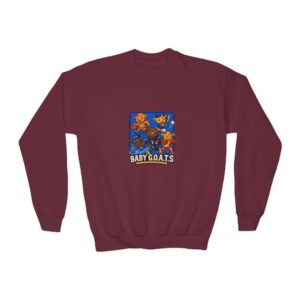 Little Legends Baby G.O.A.T.S. Youth Crewneck Sweatshirt — Cute Cartoon Baby Goats Graphic