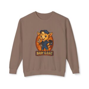 Max The Auto Helper Baby G.O.A.T. Crewneck Sweatshirt — Cute Mechanic Goat Graphic