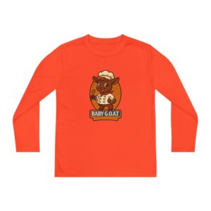 Charlie The Chef  Baby Goat Youth Long Sleeve Tee — Cute Kids’ Farm Animal Shirt
