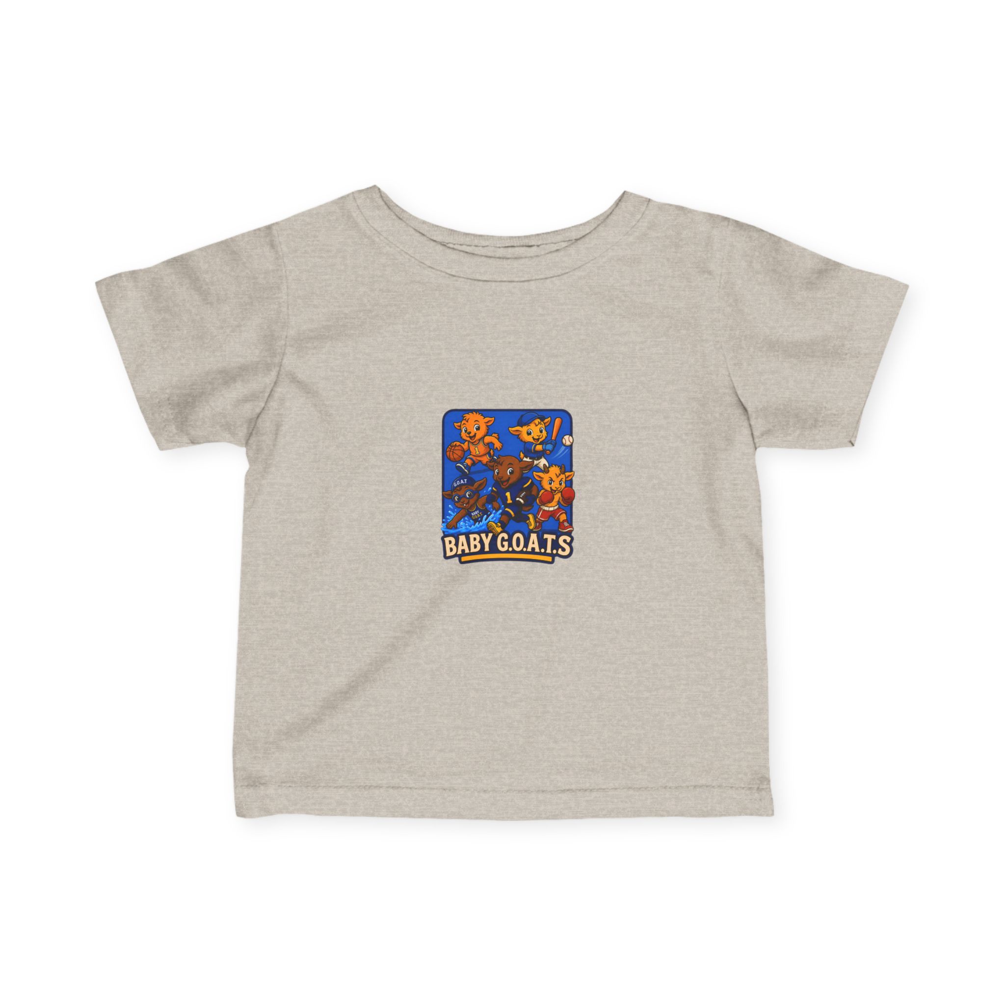 Little Legends Infant T‑Shirt – Cute “Baby Goats” Vintage Animal Graphic Tee for Babies