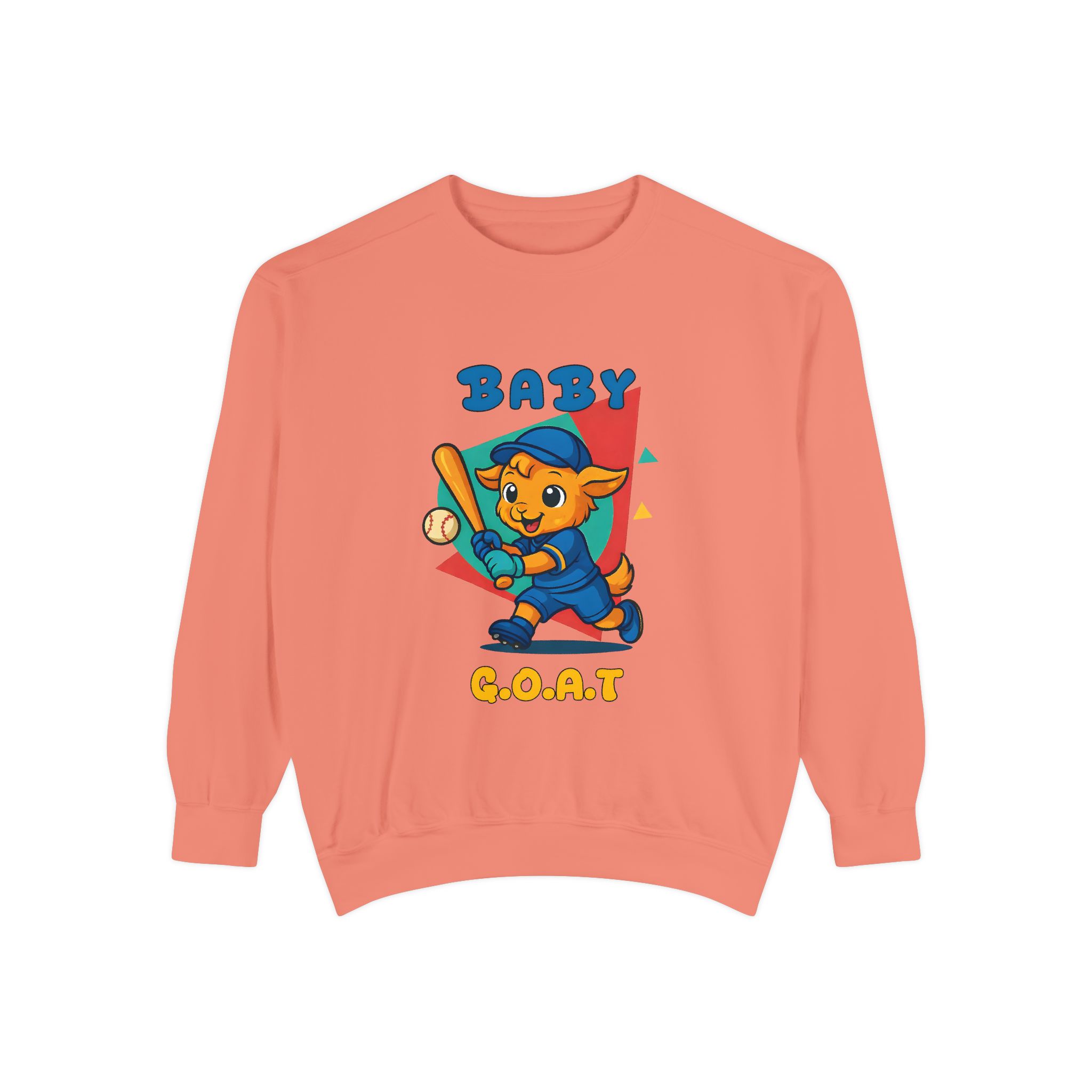 Barry The Slugger Baby G.O.A.T. Baseball Sweatshirt — Cute Kids Sports Crewneck