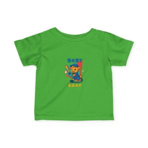 Barry The Slugger Baby G.O.A.T. Tee — Cute Cartoon Goat Baseball Infant Shirt