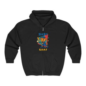 Barry The Slugger GOAT Baby Baseball Zip Hoodie - Cute Retro Infant Player Graphic