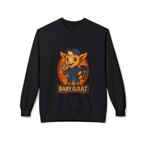 Max The Auto Helper Baby G.O.A.T. Crewneck Sweatshirt — Cute Goat Mechanic Graphic Pullover