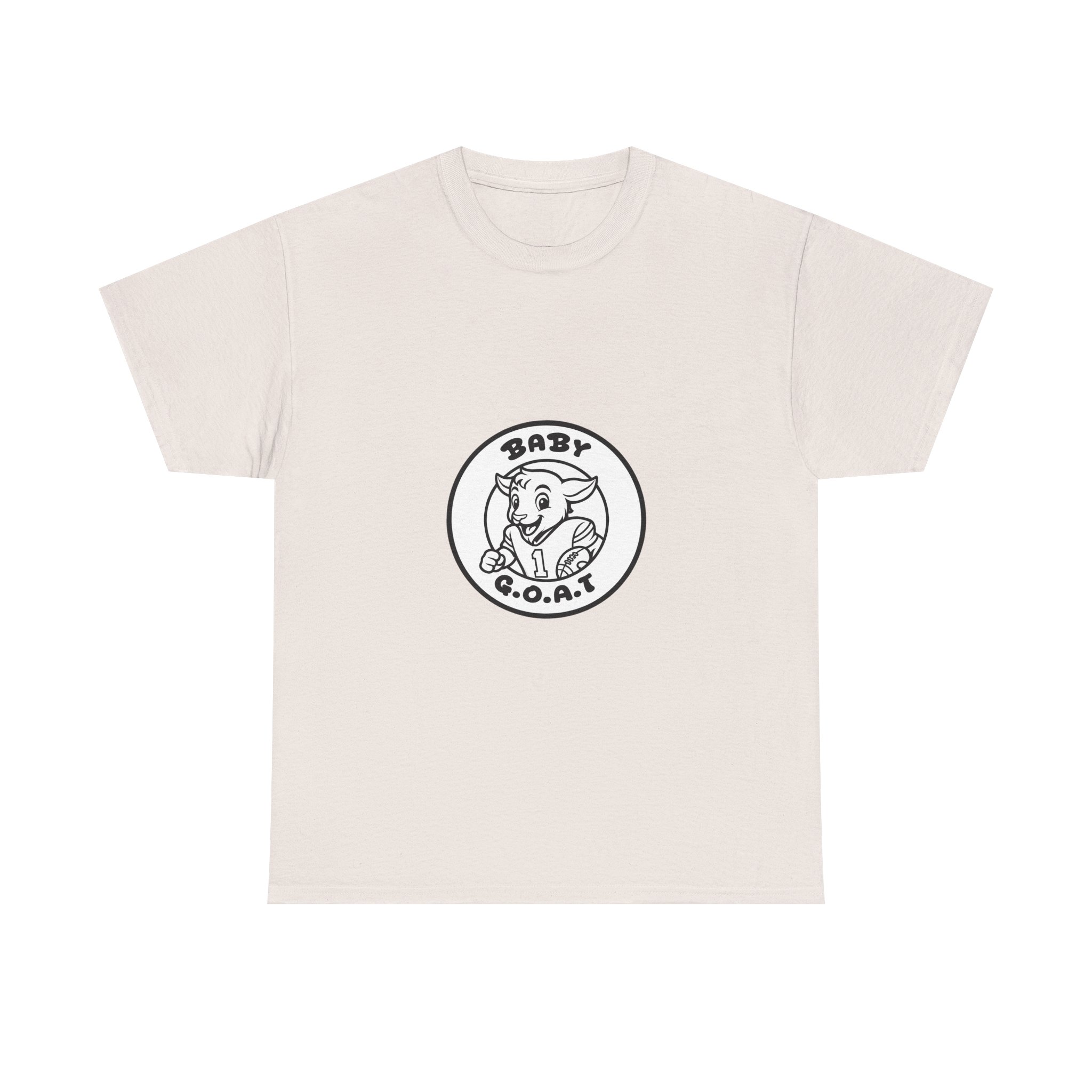 Devon The Touchdown Star Black & White Baby G.O.A.T. T-Shirt — Cute Goat Graphic Tee for Kids & Parents