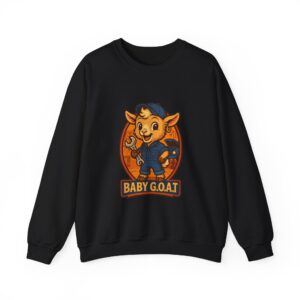 Max The Auto Helper Baby G.O.A.T. Crewneck Sweatshirt — Cute Mechanic Goat Graphic Pullover