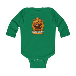 Theo The Storyteller  Baby G.O.A.T. Infant Long Sleeve Bodysuit - Cute Goat Graphic Onesie