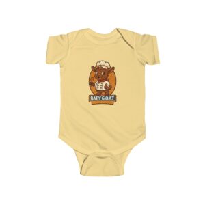 Charlie The Chef Baby Goat Infant Bodysuit — Cute Chef Goat Graphic Baby Onesie