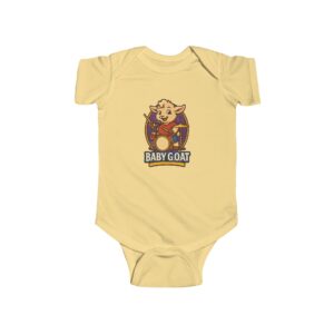 Rocky The Drummer Baby Goat Infant Bodysuit – Cute Goat Graphic "Baby Goat" Onesie for Newborns
