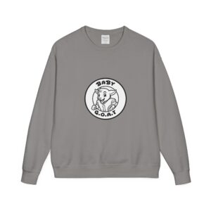 Devon The Touchdown Star Black & White Baby G.O.A.T. Crewneck Sweatshirt — Cute Cartoon Goat Graphic